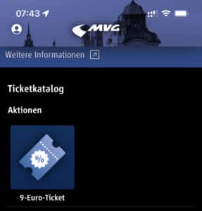 9 Euro Ticket MVG Fahrinfo App Muenchen