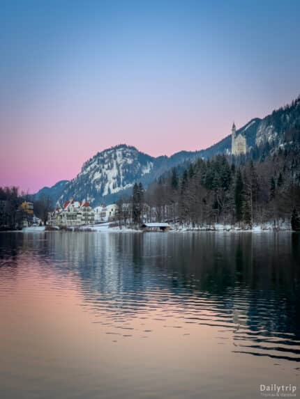 Alpsee Winter Blick Schloss Neuschwanstein