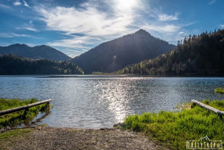 Ausflug Ruhpolding Weitsee Ufer Einstieg