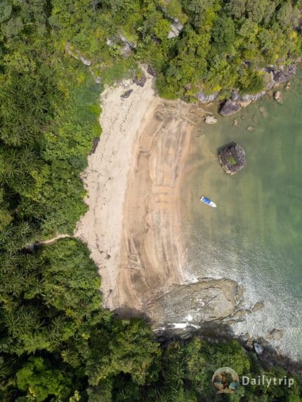 Bako Nationalpark Strand Drohnenaufnahme