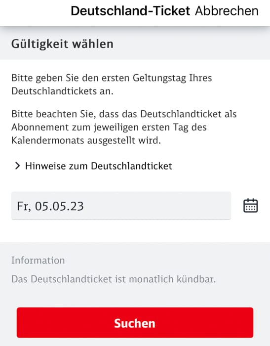 Deutschland Ticket DB Navigator Abo bestellen