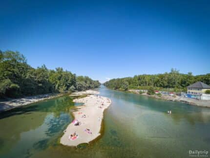 Englischer Garten Nordteil Isar Badeinsel