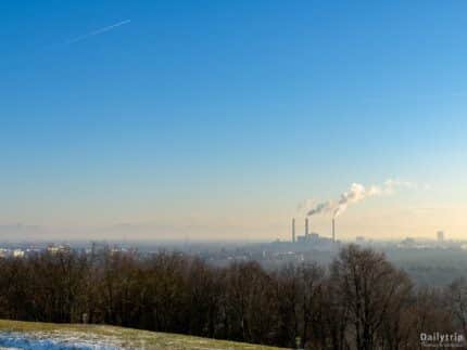 Muenchen Froettmaninger Berg Panorama Aussichtspunkt Alpen