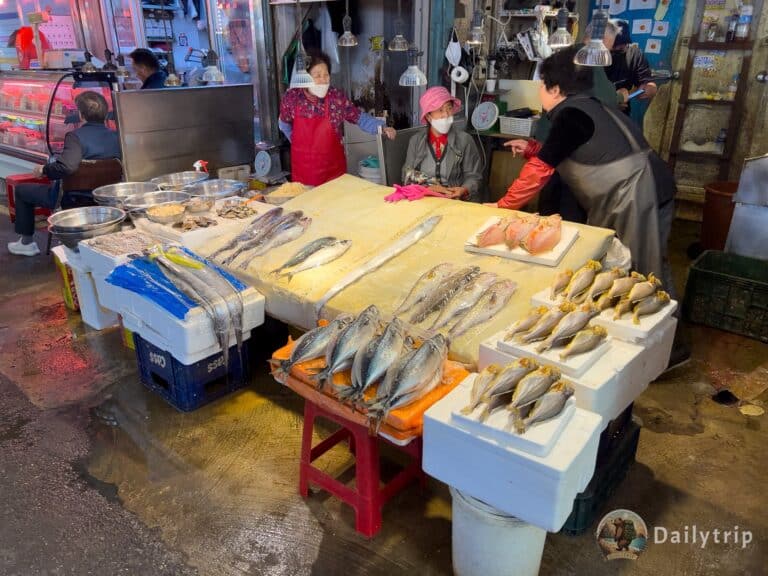Seoul Gwangjang Markt Fisch