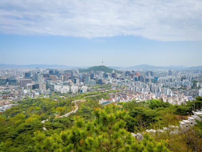 Seoul Inwangsan Gipfel Wanderung Skyline