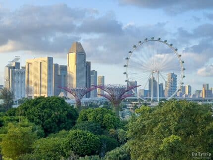 Singapur Gardens by the Bay Singapore Flyer Skyline