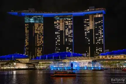 Singapur Marina Bay Sands Hotel bei Nacht