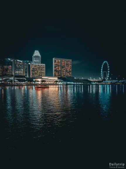 Singapur Skyline Nachts Flyer